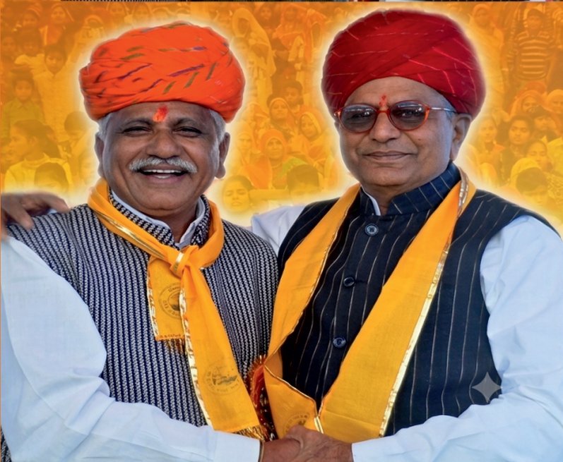 Felicitated by a senior party leader